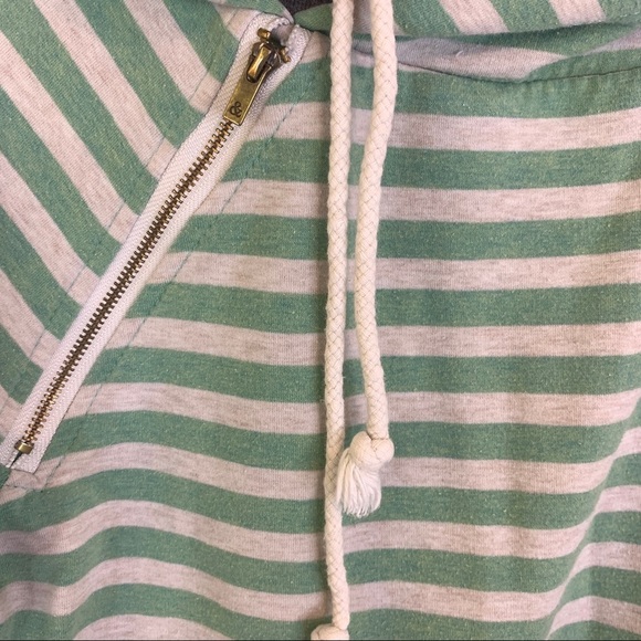 & Asymmetrical Zipper Double Hooded Sweatshirt - Picture 7 of 14